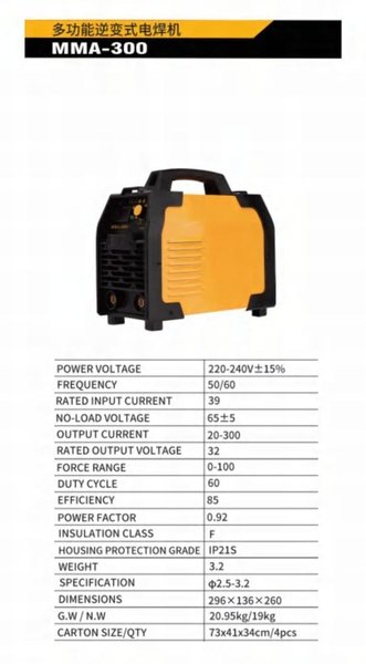 Equipo de Soldar 220V-240V 300A